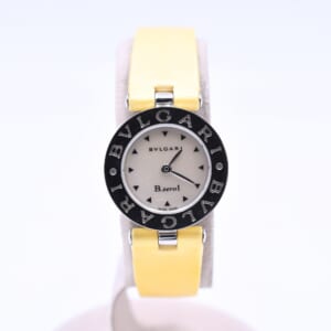 ブルガリ ビーゼロワン シェル文字盤 SS×革/QZ BZ22S