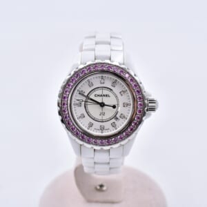 シャネル J12 白文字盤 ベゼルピンクサファイア SS/QZ H2010 買取実績【買取日：2026年3月4日】