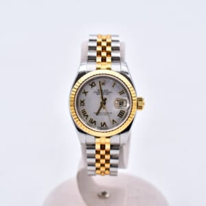 ロレックス デイトジャスト ホワイトシェルローマン文字盤 SS×YG/AT 179173NR 買取実績【買取日：2026年3月18日】