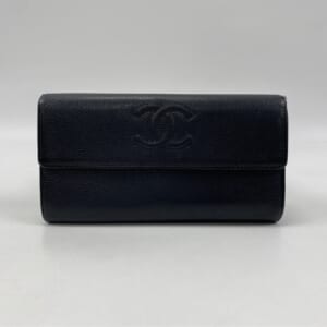 シャネル ココマーク 二つ折り長財布 黒 キャビアスキン 買取実績【買取日：2026年3月1日】