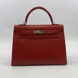 エルメス ケリー32 外縫い ルージュヴィフ エプソン SV金具 □G刻 Sマーク 買取実績【買取日：2026年3月1日】