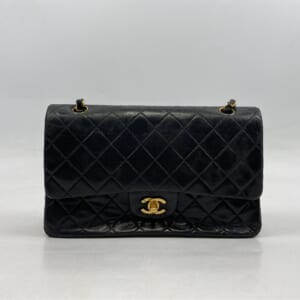 シャネル マトラッセ25 Ｗフラップ・Ｗチェーンショルダーバッグ 黒 ラムスキン GD金具 社外リカラー 買取実績【買取日：2026年3月4日】