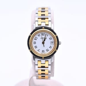 エルメス クリッパー 白文字盤 SS×GP/QZ ゴールド×シルバー CL4.220 買取実績【買取日：2026年3月7日】