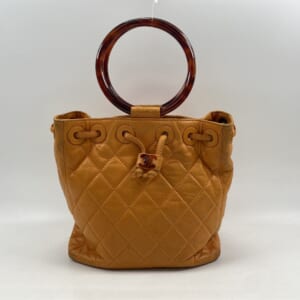 シャネル マトラッセ ココマーク べっ甲 リング ハンドバッグ オレンジ ラムスキン 買取実績【買取日：2026年3月5日】