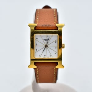 エルメス Hウォッチ 白文字盤 SS×革/QZ □I刻印 HH1.201 買取実績【買取日：2026年3月13日】