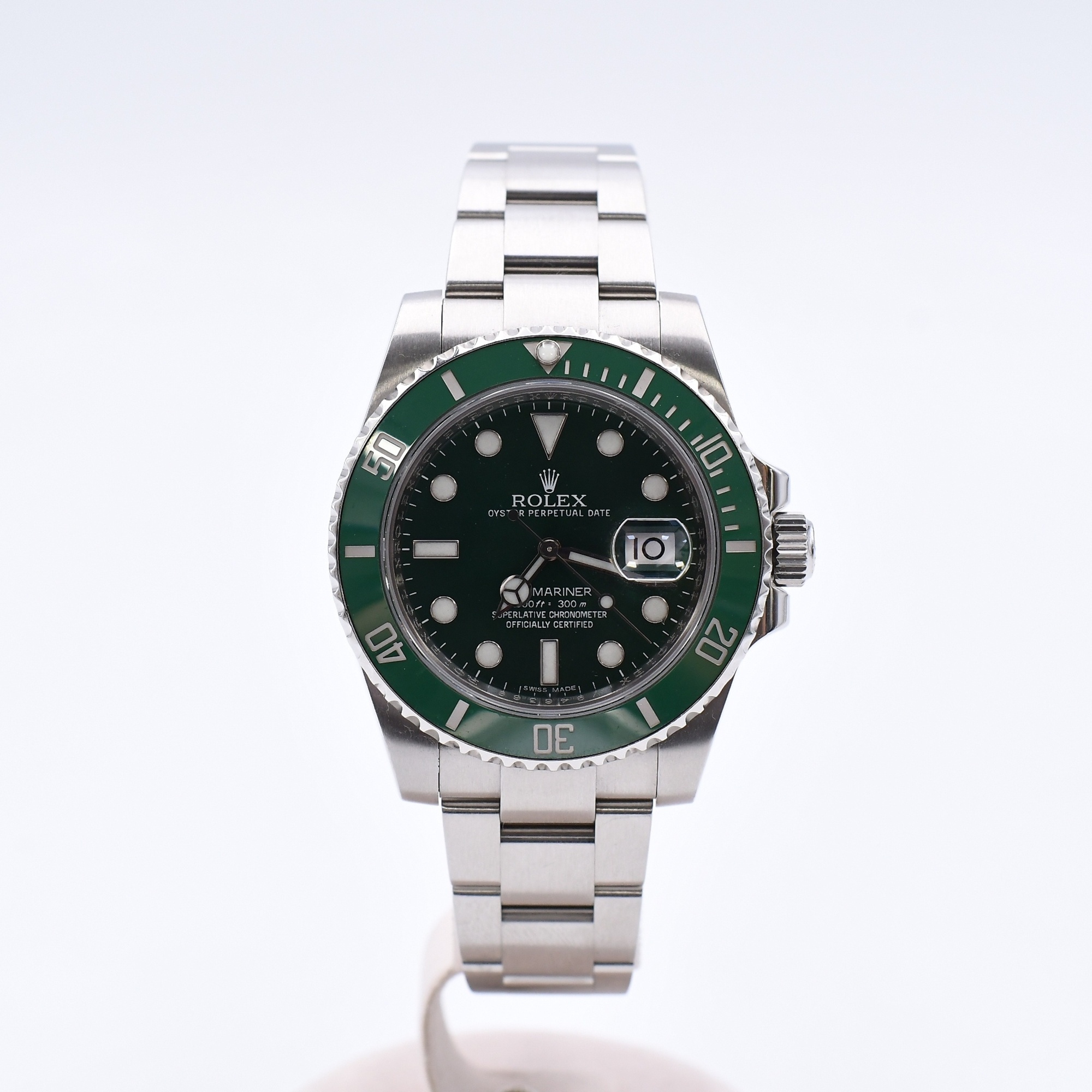 ロレックス サブマリーナーデイト グリーン文字盤 SS/AT Aランク