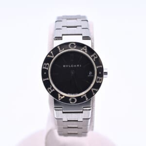 ブルガリ ブルガリブルガリ 黒文字盤 SS/QZ BB23SS