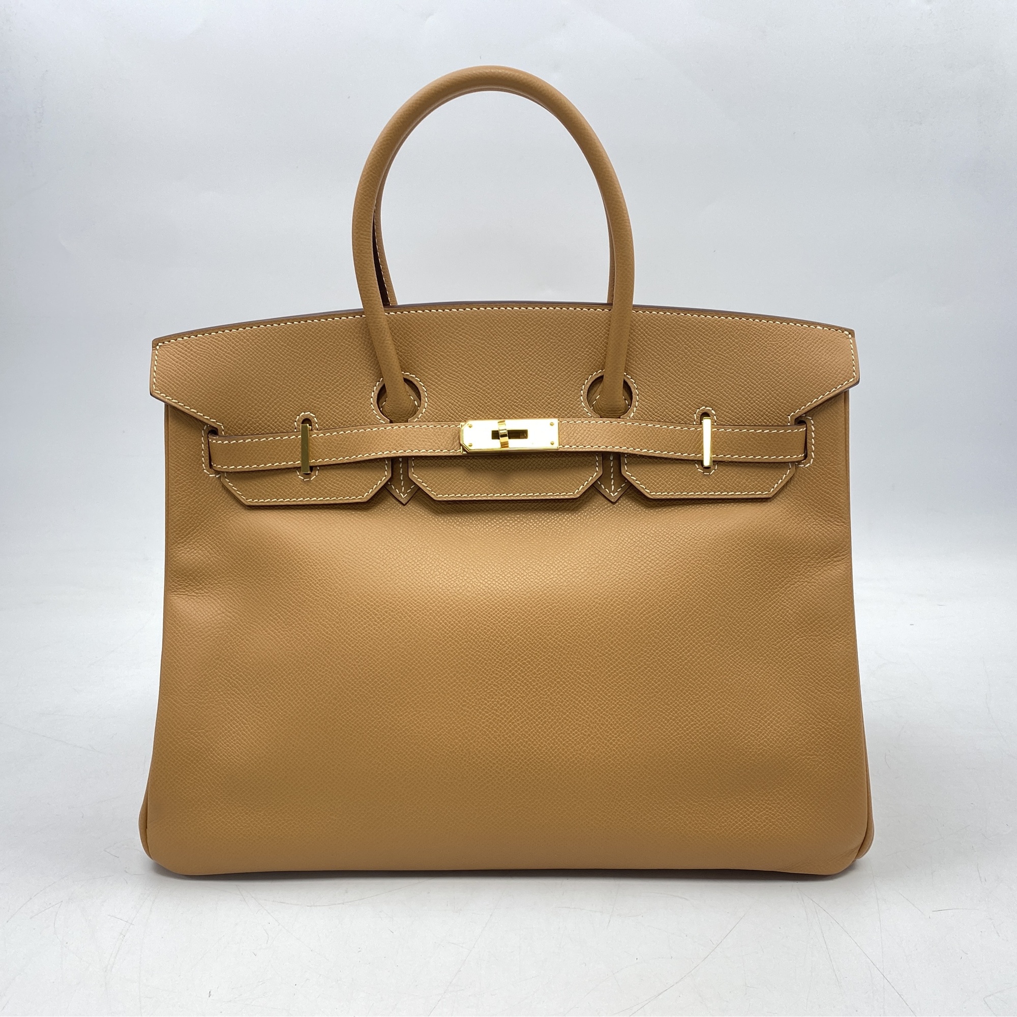 エルメス バーキン35 ナチュラル エプソン □J GD金具 Aランク