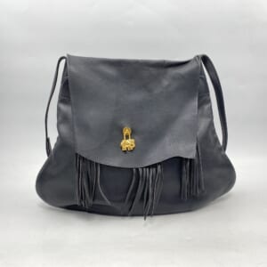 エルメス フリンジ ショルダーバッグ ゾウカデナ GD金具 黒 レザー 買取実績【買取日：2026年3月5日】