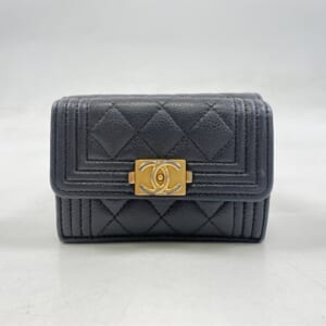 シャネル ボーイシャネル 三つ折り財布 キャビア 黒 66733 買取実績【買取日：2026年3月2日】
