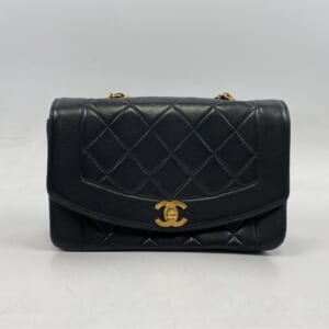 シャネル ダイアナ22 チェーンショルダーバック 黒 ラムスキン GD金具 A01164 買取実績【買取日：2026年3月4日】