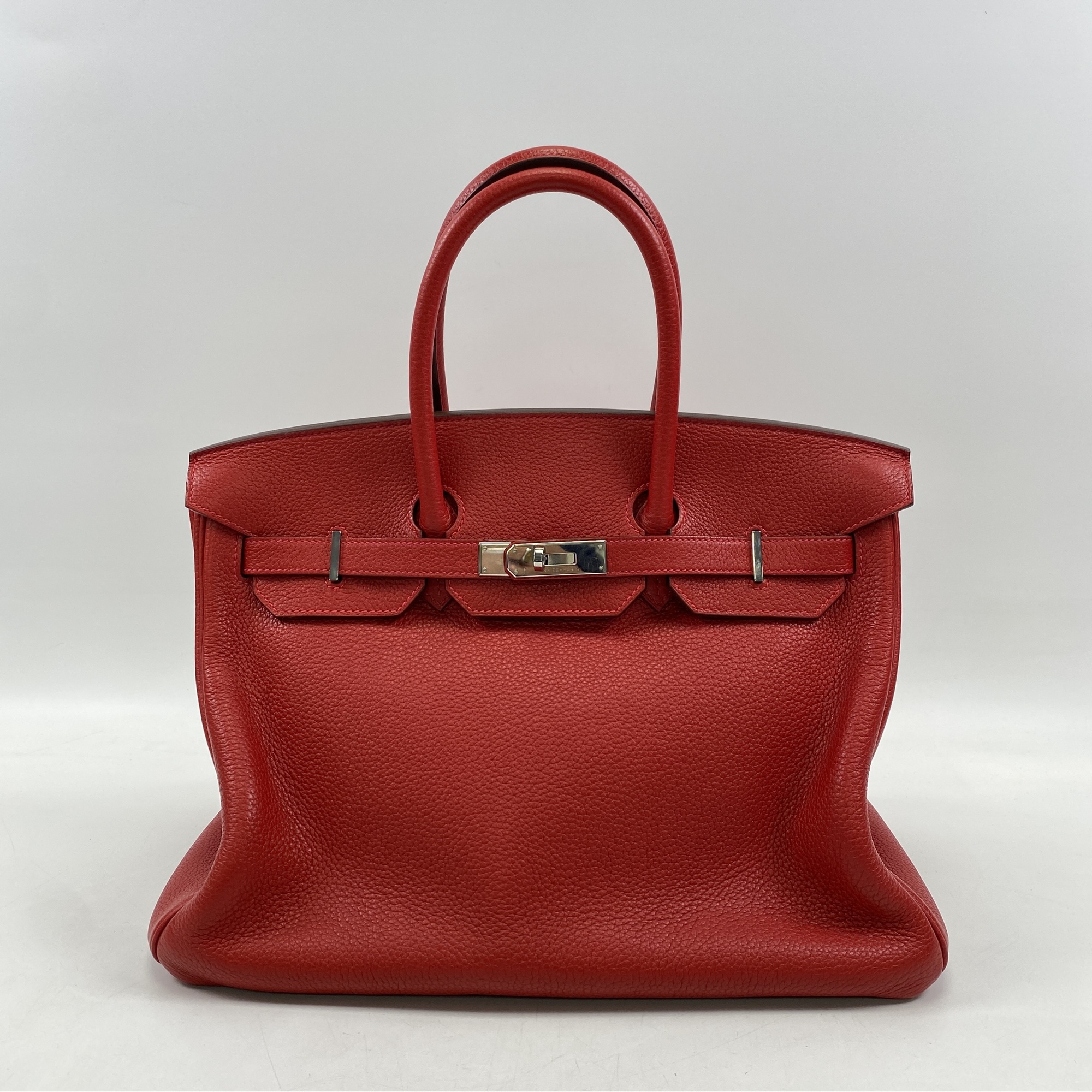 エルメス バーキン30 トゴ ルージュカザック SV金具 □刻印 ABランク