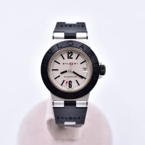 ブルガリ アルミニウム デイト 白文字盤 Al×ラバー/QZ AL29TA