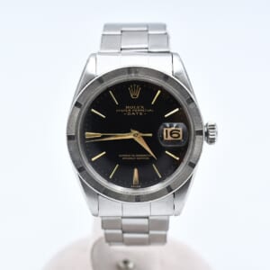 ロレックス オイスターパーペチュアルデイト 黒文字盤 SS/AT 1501