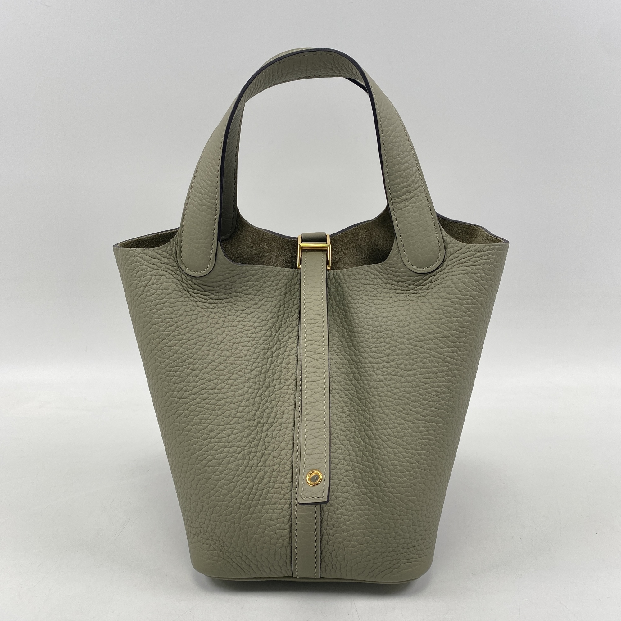 エルメス ピコタンロックPM セージ トリヨン GD金具 B刻印 SAランク