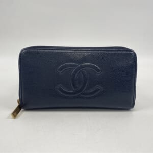 シャネル ココマーク ラウンドファスナー長財布 黒 キャビアスキン GD金具 シール有 買取実績【買取日：2026年3月3日】