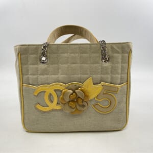 シャネル チョコバー カメリア チェーントート キャンバス×レザー 買取実績【買取日：2026年3月4日】