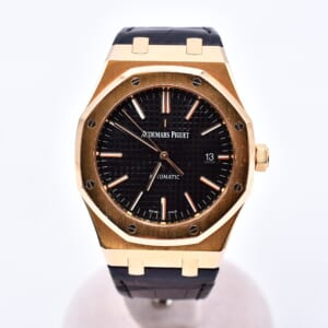 オーデマ ピゲ ロイヤルオーク 黒文字盤 PG×革/AT 15400OR.OO.D002CR.01