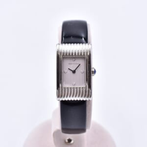 ブシュロン リフレ シルバー文字盤 4Pダイヤ SS×革/QZ WA030504