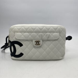 シャネル カンボンライン ショルダーバッグ 白×黒 ラムスキン SV金具 買取実績【買取日：2026年3月5日】