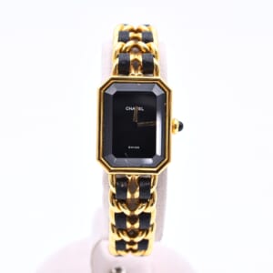 シャネル プルミエールL 黒文字盤 GP×革/QZ H0001 買取実績【買取日：2026年3月17日】