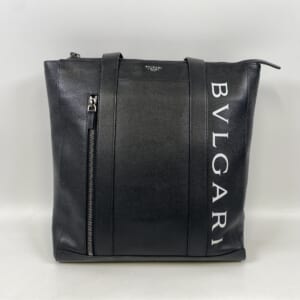 ブルガリ フラグメント トートバッグ レザー 黒