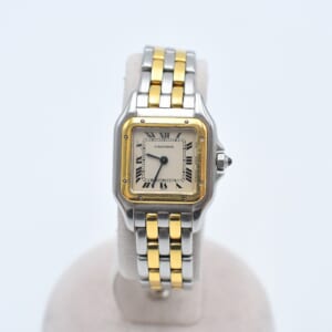 カルティエ パンテールSM 2ロウ アイボリー文字盤 SS×YG/QZ W25029B6