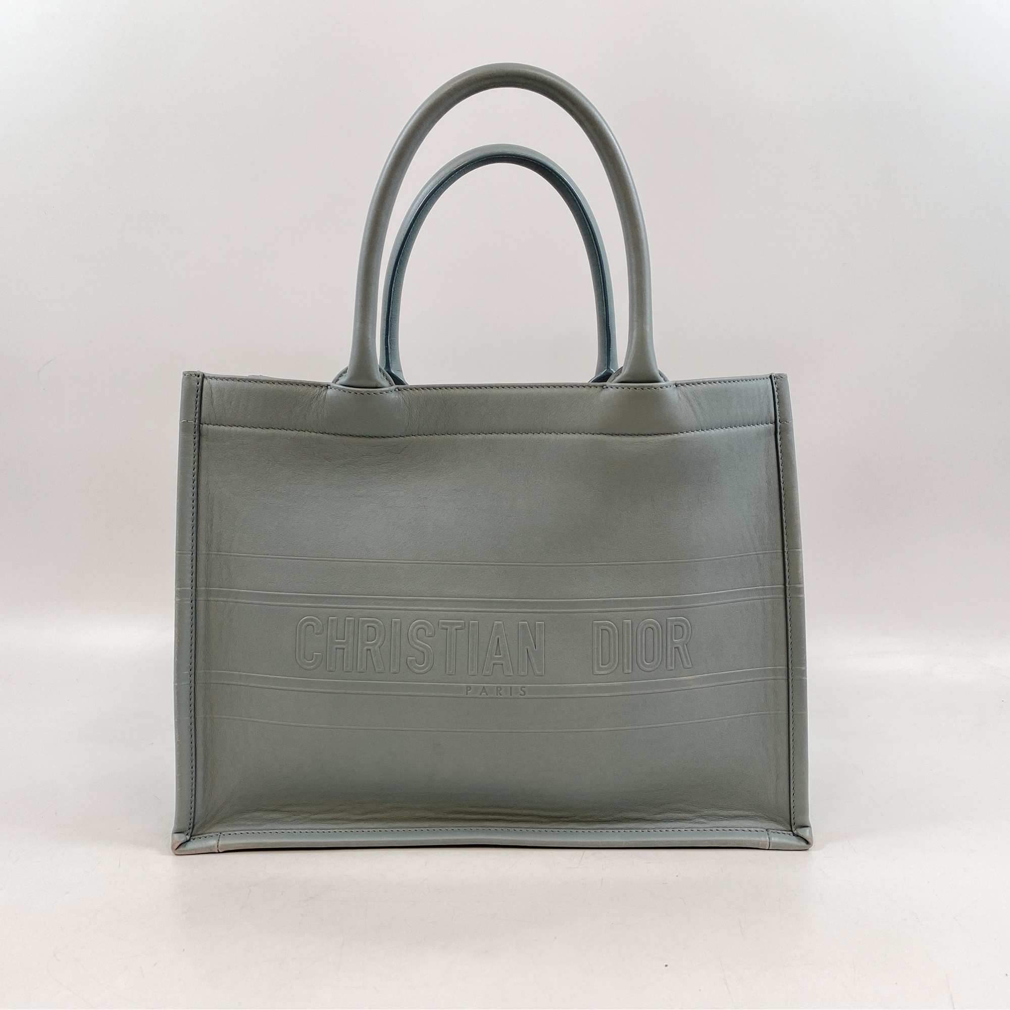 DIOR ブックトート ブルー グレー Diorの名作「BOOK TOTE(ブックトート