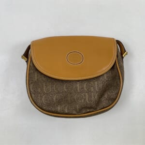 グッチ 総柄 ロゴ ショルダーバッグ ブラウン レザー 007・261・0074