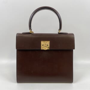 セリーヌ リングロック ヴィンテージ2wayショルダーバッグ ブラウン