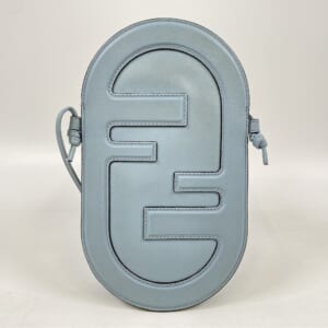 フェンディ フォンケース ショルダーバッグ オーロック スカイブルー レザー 7AS055