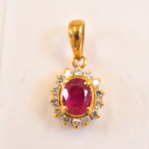 ルビーダイヤトップ K18 R0.72ct D0.20ct +0.2