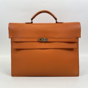 エルメス ケリーデペッシュ38 オレンジ系 エプソン □I刻印 SV金具