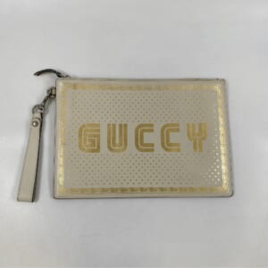 グッチ SEGAコラボ セカンドバッグ 白 レザー 510489