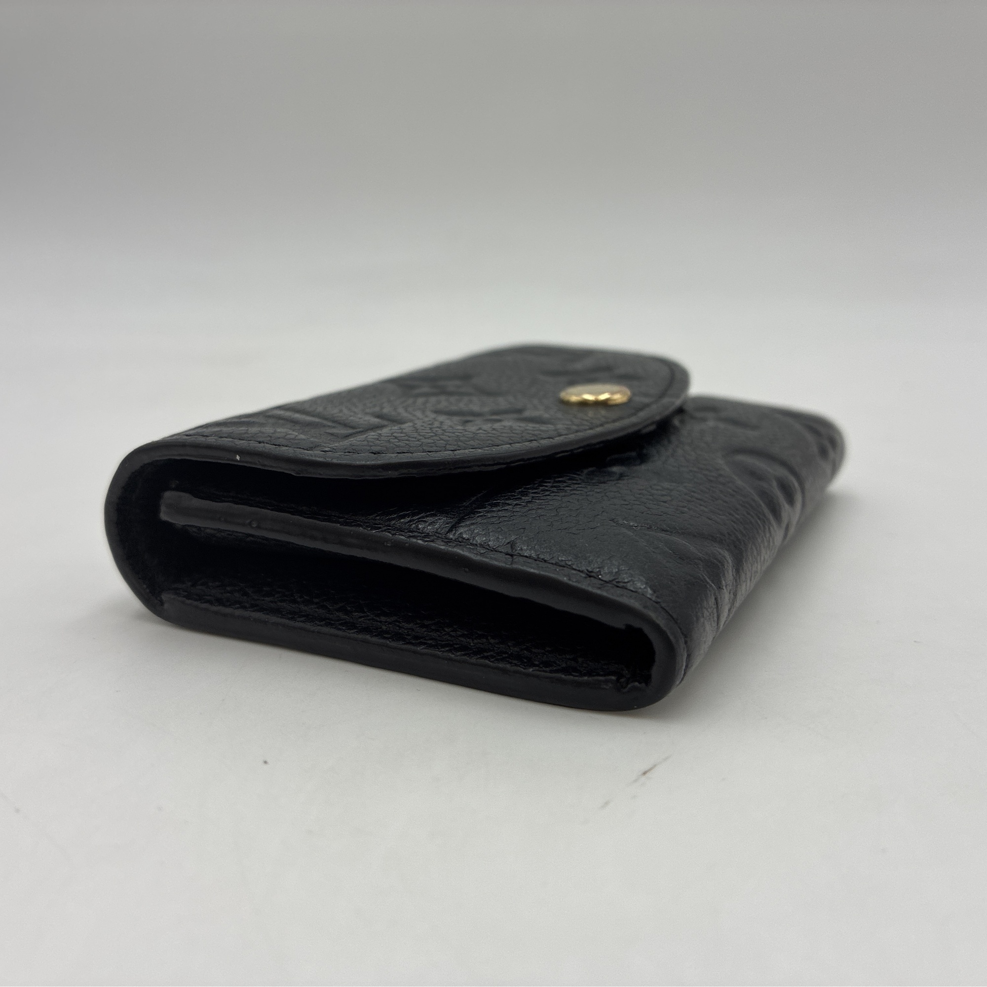 ルイ・ヴィトン モノグラム・アンプラント ポルトモネ・ロザリー コインケース レザー 黒 Bランク