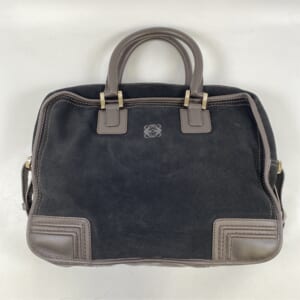 ロエベ アマソナ36 ミニボストン ブラック スウェードレザー