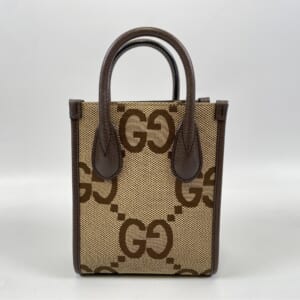 グッチ ジャンボGG 2WAY ミニ トートバッグ ベージュ キャンバス 699406 699406