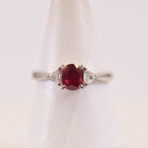 ルビーダイヤリング Pt900 0.53 D0.130