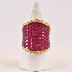 ルビーダイヤリング K18 R7.80 D0.8