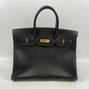 エルメス バーキン35 黒 アルデンヌ GD金具 □G刻印