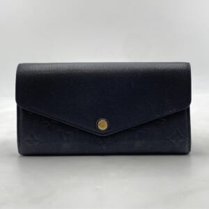 ルイ・ヴィトン モノグラム・アンプラント ポルトフォイユサラ 二つ折り長財布 黒 レザー M61182 M61182