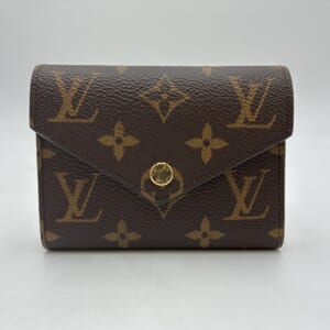 ルイ・ヴィトン モノグラム ポルトフォイユ・ヴィクトリーヌ ローズバレリーヌ 三つ折り財布 ブラウン レザー M62360 M62360