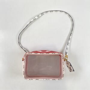 ルイ・ヴィトン モノグラムジャイアント ビーチポーチ ショルダーバッグ 赤×ピンク レザー×PVC M67601 M67601