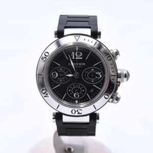 カルティエ パシャシータイマー 黒文字盤 SS×ラバー/AT W31088U2 買取実績【買取日：2026年3月29日】