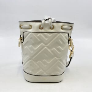 フェンディ モントレゾール ミニ ショルダーバッグ ホワイト レザー GD金具 8BS093