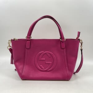 グッチ ソーホー 2Wayショルダーバッグ ピンク系 レザー