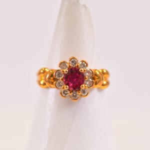 ルビーダイヤリング K18 R0.48