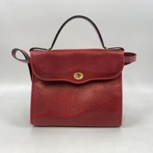 ディオール ディオール2WAY ハンドバッグ 赤 レザー
