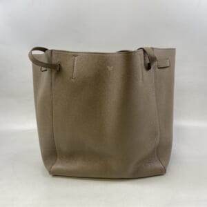 セリーヌ カバ ファントム スモール ハンドバッグ グレー レザー 189023