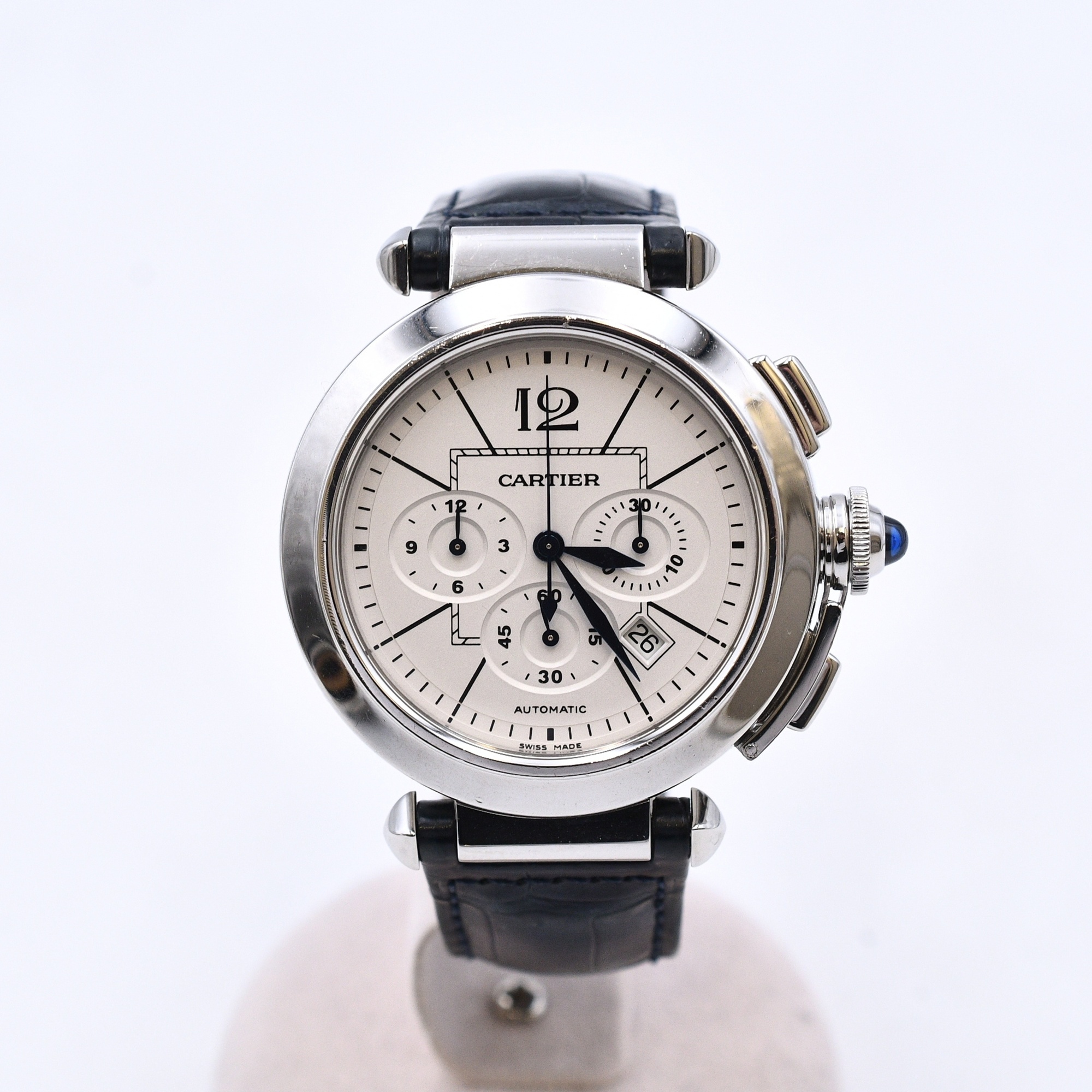 カルティエ パシャ42mm 白文字盤 SS/AT Bランク